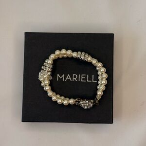 Mariell Pearl and Crystal Bracelet